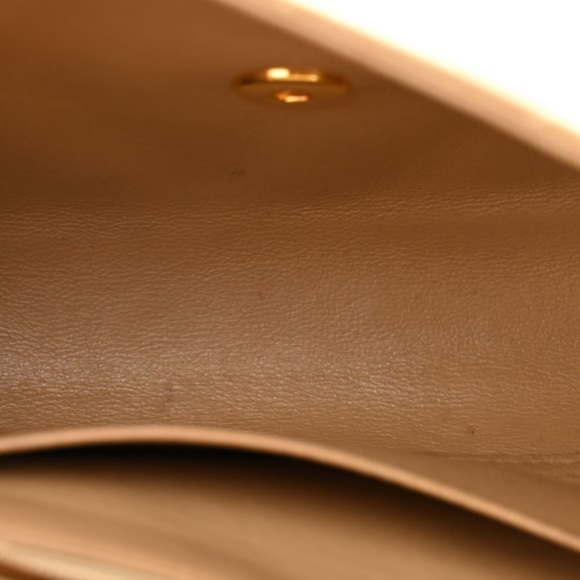 Chanel Diana Small Single Flap Beige Quilted Calf Leather Gold Plated Chain Bag - Picture 13 of 14